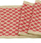 Artisan Hand Loomed Cotton Table Runner - Red Green Stitching - 18"x96" Arcadia Home